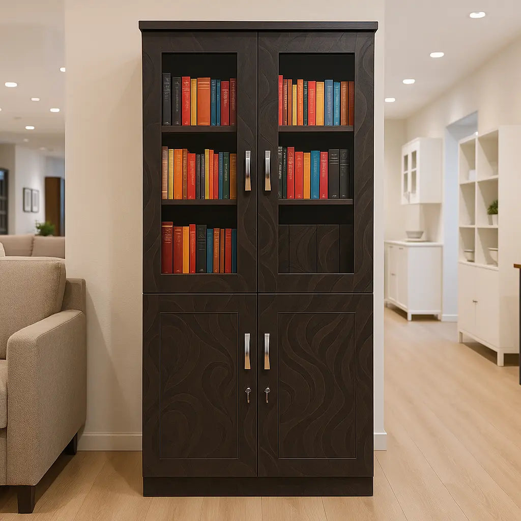 Bookself 5*2ft glass Panel door