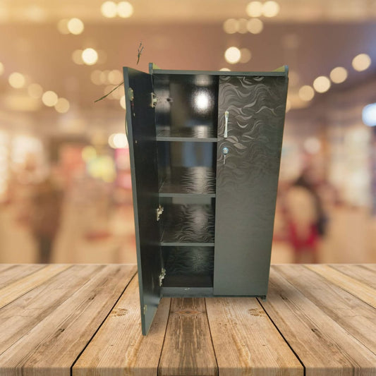 Wardrobe (feet) h4*L2*4 with 2door 4shelf blk